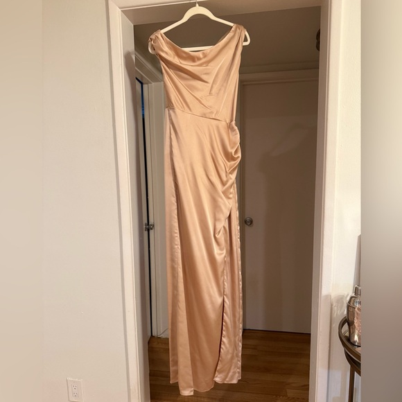 Show Me Your MuMu Dresses & Skirts - Show Me Your MuMu Jodie Dress ~ Champagne Luxe Satin (Small)